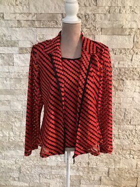 Vintage Damee Inc. Two-Piece Mesh Lightweight Jacket Set